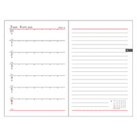 ダイゴー 【2025年版】アポイント 手帳サイズ 1週間+横罫 ブラック E1008 1冊（直送品）