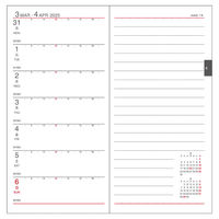 ダイゴー 【2025年版】アポイント ライト 手帳サイズ スリム 1週間+横罫 ブラウン E8443 1冊（直送品）