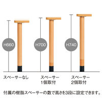 【軒先渡し】ニシキ工業 福祉・医療施設テーブル 幅1600×奥行900mm アイボリー AFPA-1690K-IV 1台（直送品）