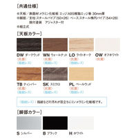 【軒先渡し】ニシキ工業 ミーティングテーブル 幅1800×奥行750×高さ720mm ウォールナット AURT-H1875-WN 1台（直送品）