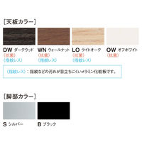 【軒先渡し】ニシキ工業 ミーティングテーブル 幅2100×奥行750×高さ720mm ダークウッド AWK-B2175-DW 1台（直送品）