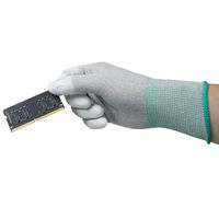 小野商事 静電気対策手袋 静電トップ 指先コート Mサイズ AG767M 1組(10双)