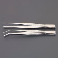 エスコ 2本組 ピンセット(ステンレス製) EA595GC-6S 1セット(12セット)（直送品）