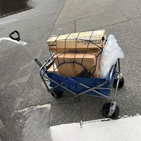 エスコ 450x800mm/60kg キャリーカート(折畳/ストッパー付/OD) EA520ED-42A 1台（直送品）