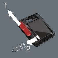 Wera Werk ヴェラ 20本組 1/4 四角ビットセット SQ#2X25mm 057790 57790 1セット（直送品）