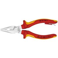 KNIPEX クニペックス 絶縁ニードルノーズペンチ 落下防止 0826ー145TBK 1丁（直送品）