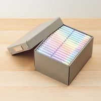 Roomy 折りたたみボックス コミックス 収納ケース 収納ボックス マンガ収納 メイク小物収納 コンパクト フタ付 グレー A796-27 1個