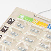 アスクル お薬カレンダー1週間用 ポケット付き　マチあり　1枚 オリジナル