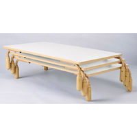 【軒先渡し】ニシキ工業 昇降式園児用テーブル 幅900×奥行600mm　 ホワイト AESF-0960-VWH 1台（直送品）