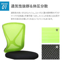 Netforce オフィスチェア メッシュチェア ラパンチェアII 肘無 事務椅子 ブルー 1脚（直送品）