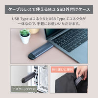 NVMe/SATA Type-A/C M.2 SSD 外付けケース シルバー OWL-ESM2UAC-SI 1個