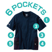 村上被服 ユーティリティ半袖Tシャツ 5L ボーダー 715 1セット(2着入)（直送品）