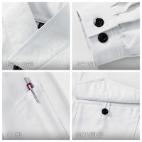 村上被服 立衿シャツ L シルバーグレー 3501 1セット(2着入)（直送品）