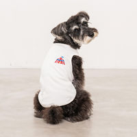 【アウトレット】Solgra（ソルグラ）ポイント刺繍タンク M オフホワイト 1個 犬用 アルクロース