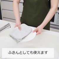 RAKUSOJI ふきんとしても使える たっぷり吸水マット ふんわり極厚 マイクロファイバー 約30×40cm 洗濯可 グレー 1個 東和産業