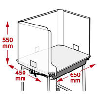 アーテック 新JIS規格対応学校机用 飛沫防止ガード 51890 1ケース(1点×18))（直送品）