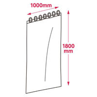 アーテック 抗ウイルス・抗菌防炎透明シート ハトメタイプ(1×1.8m) 51688 1ケース(1点×20))（直送品）