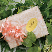 シモジマ ギフトシール オーバル サンキュー金 007161621 1束(36片)