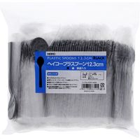 シモジマ ヘイコープラスプーン 12.3cm 黒 単袋 004513026 1袋(100本)