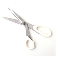 ミササ 左利き用ステンレス裁ちはさみ20cm 白 キャップ付き MIS8198 1丁