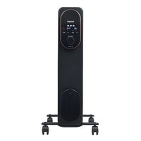 YAMAZEN オイルレスヒーター 1200W 3段階切替 入/切 24時間タイマー ブラック DOL-J122(BK) 1個