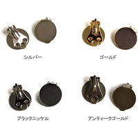 日本紐釦貿易 台付き 蝶バネイヤリング 5組入り 台15mm ゴールド A12-459 1袋5組入(3袋、合計15組（直送品）