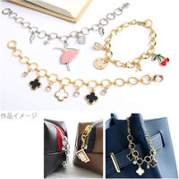 日本紐釦貿易 ベース エポチャーム シルバー W12×H31mm 2個入 A22-29 1袋2個入(5袋、合計10個（直送品）