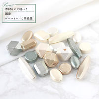 日本紐釦貿易 ウッドパール ナツメ W9mm×H31mm シャンパンゴールド A23-5G 1袋6個入(3袋、合計18本（直送品）