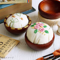 日本紐釦貿易 ウッドボウル 茶 φ7×H3cm 10個 CC1280-10 1袋10個入