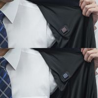 【ヒートベスト】 山善 YAMAZEN ニット暖かベスト （服のみ） ネイビー M YNHV-2024-M 1着