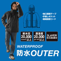 【防寒レインウェア】 Makku ジョイント3in1ジャケット（防寒ジャケットセット） ブラック AS-1300 BK LL 1着