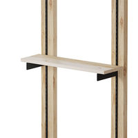 平安伸銅工業 LABRICO(ラブリコ) シェルフレール 棚受 アイアン 190 ブラック IXK-529　1セット(2個入×10)（直送品）