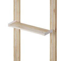 平安伸銅工業 LABRICO(ラブリコ) シェルフレール 棚受 トレイ型 アイアン 190 ホワイト IXO-532　1セット(2個入)（直送品）