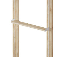 平安伸銅工業 LABRICO(ラブリコ) シェルフレール 棚受 トレイ型 アイアン 100 ホワイト IXO-531　1セット(2個入)（直送品）