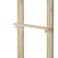 平安伸銅工業 LABRICO(ラブリコ) シェルフレール 棚受 アイアン 100 ホワイト IXO-528　1セット(2個入)（直送品）