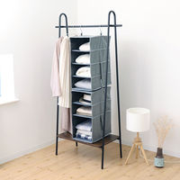 東洋ケース ハンギングラック4段 GY ESTC-HGR4-GY 1個（直送品）