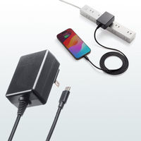 サンワサプライ USB Type-Cケーブル一体型AC充電器(5V/3A) ACA-IP103BK 1個