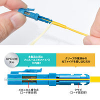 サンワサプライ  光ファイバファストLCコネクタ HKB-AC-FLCSM（直送品）