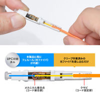 サンワサプライ  光ファイバファストSCコネクタ HKB-AC-FSCMM（直送品）