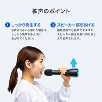 サンワサプライ ハンドマイク型ポータブル拡声器スピーカー(Bluetooth対応) MM-SPAMP18 1個（直送品）