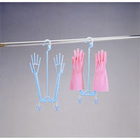 サワフジ 手袋ハンガー ピンチ付 2本組 ライトブルー●1セット(2本組×5) 4970161012890 1セット(2本組×5)（直送品）