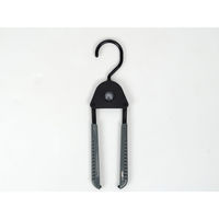 サワフジ ワンプッシュランドリーハンガー 2本組 ブラック●1セット(2本組×10) 4973306258900 1セット(2本組×10)（直送品）