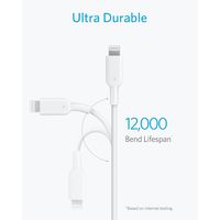 Anker PowerLine II USB-C & ライトニングケーブル 3m USB ホワイト