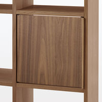 無印良品 スタッキングシェルフ 木製扉 ウォールナット材突板 幅37.1×奥行2.5×高さ36.5cm 良品計画