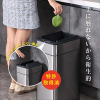 オーロラジャパン センサー付き 左右自動開閉ゴミ箱 40L 幅238×奥行315×高さ650mm シルバー TS40 1台