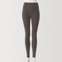 【レディース】無印良品 婦人 裏起毛 厚手 レギンス 婦人L スモーキーブラウン 良品計画