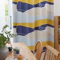 【軒先渡し】スミノエ DESIGN LIFE edi15 スミノエ カーテン クジラボヤージュ ブルー 4549781322025 1枚（直送品）