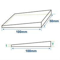 HI―LEAD 鉄 テーパーライナー 50X100 6/1 2枚セット TPL-50X100-6X1-STEEL-2 1袋(2枚)（直送品）