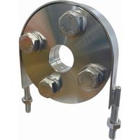 HI―LEAD JIS10Kフランジ用Uバンド 三価クロメート 50A ナット2個付き FUB-JIS10K-050A-3MC 1個（直送品）