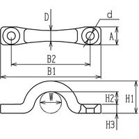 ニッサチェイン ダイカストアイストラップ 6mm ユニクロ B-1459 1個 652-7894（直送品）
